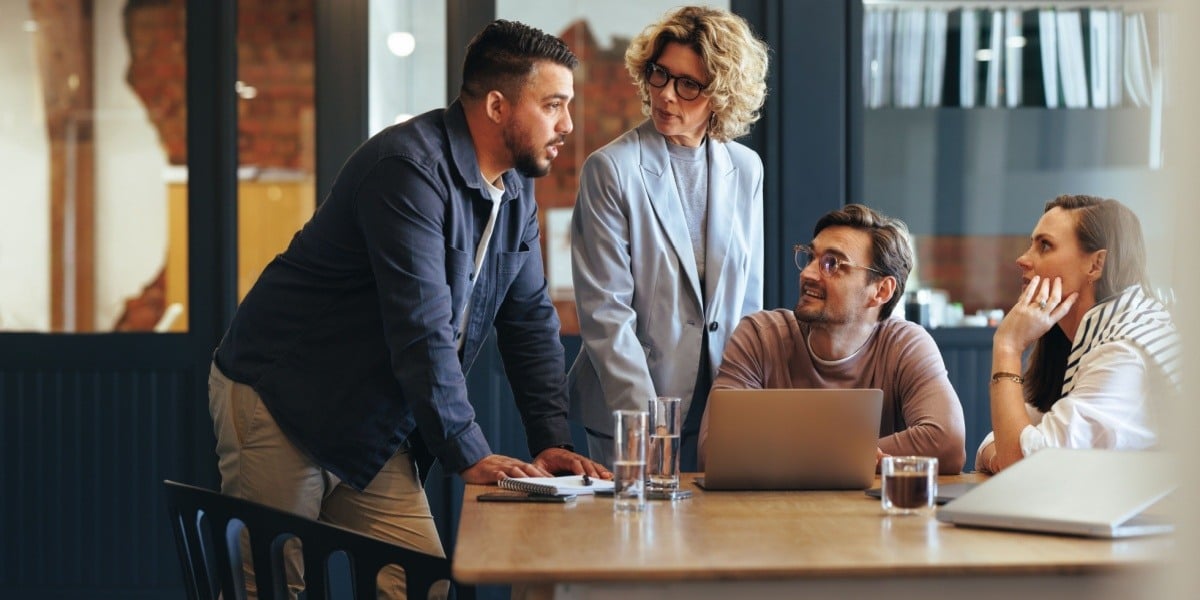 Group of businesspeople at conference table