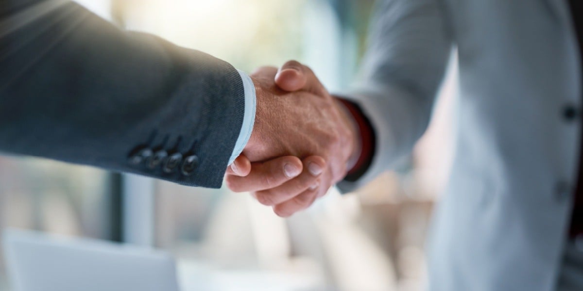 Businessmen shaking hands